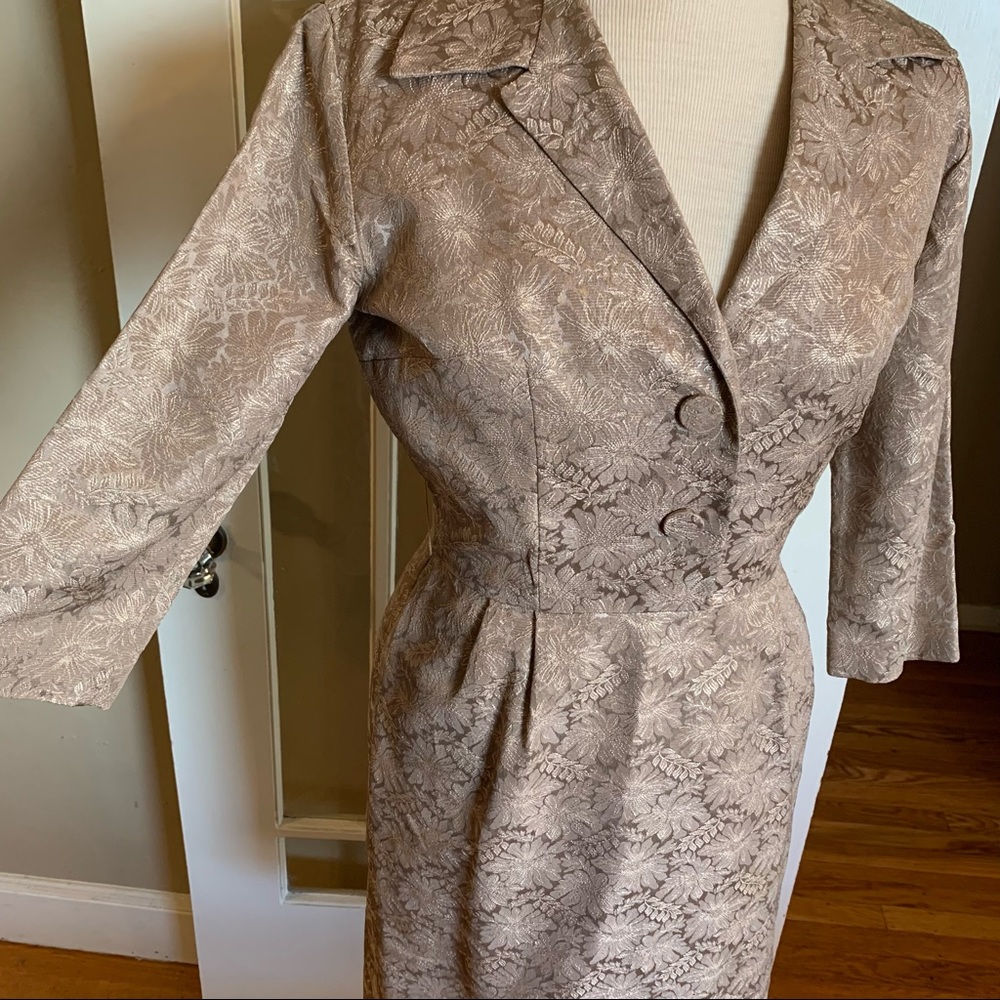 Gorgeous vintage Jerry Golden dress with metallic glimmer